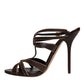 Dolce & Gabbana Bordeaux Ankle Strap Heels Sandals Shoes