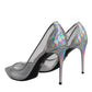 Dolce & Gabbana Multicolor Iridescent Pointed Toe Pumps Shoes