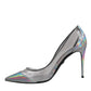 Dolce & Gabbana Multicolor Iridescent Pointed Toe Pumps Shoes