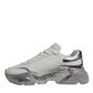 Dolce & Gabbana White Silver Daymaster Low Top Sneaker Shoes