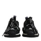 Dolce & Gabbana Black Mesh Sorrento Trekking Sneakers Shoes