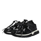 Dolce & Gabbana Black Mesh Sorrento Trekking Sneakers Shoes