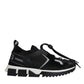 Dolce & Gabbana Black Mesh Sorrento Trekking Sneakers Shoes