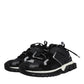 Dolce & Gabbana Black Mesh Sorrento Trekking Sneakers Shoes