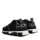 Dolce & Gabbana Black Mesh Sorrento Trekking Sneakers Shoes