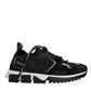 Dolce & Gabbana Black Mesh Sorrento Trekking Sneakers Shoes