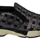 PINKO Silver Black Slip-on Sequence Design Sneakers Shoes