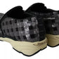 PINKO Silver Black Slip-on Sequence Design Sneakers Shoes