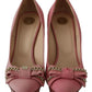 Elisabetta Franchi Pink Bow Stiletto Heel Pumps Shoes