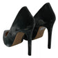 Ovyé Gray Velvet Dress Stiletto Pumps Shoes