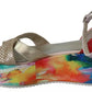 EBARRITO Multicolor Leather Ankle Strap Wedge Heel Sandals Shoes