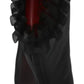 Mangano Black Leather Mesh Stiletto High Heels Peep Toe Boots Shoes