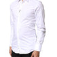 Dolce & Gabbana White GOLD Cotton Long Sleeves Dress Shirt
