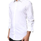 Dolce & Gabbana White GOLD Cotton Long Sleeves Men Dress Shirt
