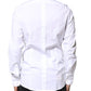 Dolce & Gabbana White GOLD Cotton Long Sleeves Dress Shirt