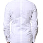 Dolce & Gabbana White GOLD Cotton Long Sleeves Dress Shirt