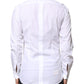 Dolce & Gabbana White Cotton Peacock Feather GOLD Formal Shirt