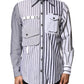 Dolce & Gabbana Multicolor Striped Button Down Casual Shirt
