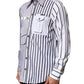Dolce & Gabbana Multicolor Striped Button Down Casual Shirt