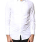 Dolce & Gabbana White GOLD Cotton Poplin Bib Men Dress Shirt
