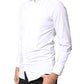 Dolce & Gabbana White GOLD Cotton Poplin Bib Men Dress Shirt