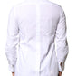 Dolce & Gabbana White Cotton Poplin Bib Formal Dress Shirt