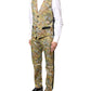 Dolce & Gabbana Multicolor Camouflage SICILIA 3 Piece Suit