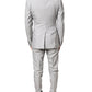 Dolce & Gabbana Light Gray Wool GOLD 2 Piece Formal Suit