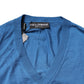 Dolce & Gabbana Blue Cashmere Crown V-neck Pullover Sweater