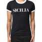 Dolce & Gabbana Black Sicilia Crew Neck Short Sleeve T-shirt