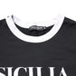 Dolce & Gabbana Black Sicilia Crew Neck Short Sleeve T-shirt