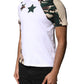 Dolce & Gabbana White Camouflage Stars Crew Neck T-shirt