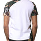 Dolce & Gabbana White Camouflage Stars Crew Neck T-shirt