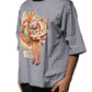 Dolce & Gabbana Gray Polka Dot Pin-Up Print Crew Neck T-shirt