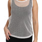 Dolce & Gabbana White Net  Transparent Sleeveless Tank Top