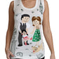 Dolce & Gabbana White Cotton #dgfamily Sleeveless Shirt Tank Top