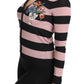 Dolce & Gabbana Pink Floral Cashmere Cardigan Sweater