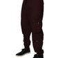 Dolce & Gabbana Maroon Cotton Cargo Jogger Sweatpants Pants