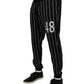 Dolce & Gabbana Black White Stripes Jogger Sweatpants Pants