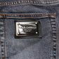 Dolce & Gabbana Dark Gray Cotton Stretch Skinny Denim Jeans