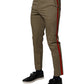 Dolce & Gabbana Dark Khaki Cotton Tapered Pants