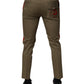 Dolce & Gabbana Dark Khaki Cotton Tapered Pants