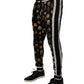Dolce & Gabbana Black Religious Print Silk Men Jogger Pants