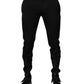 Dolce & Gabbana Black Wool Tapered Formal Dress Pants