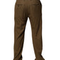Dolce & Gabbana Brown Wool Straight Formal Dress Pants
