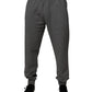 Dolce & Gabbana Gray Logo Cotton Jogger Men Sweatpants Pants
