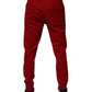 Dolce & Gabbana Red DG Logo Cotton Jogger Men Sweatpants Pants