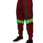 Dolce & Gabbana Maroon Nylon Men Jogger Sweatpants Pants