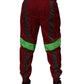 Dolce & Gabbana Maroon Nylon Men Jogger Sweatpants Pants