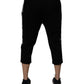 Dolce & Gabbana Black Cotton Blend Cropped Sweatpants Pants